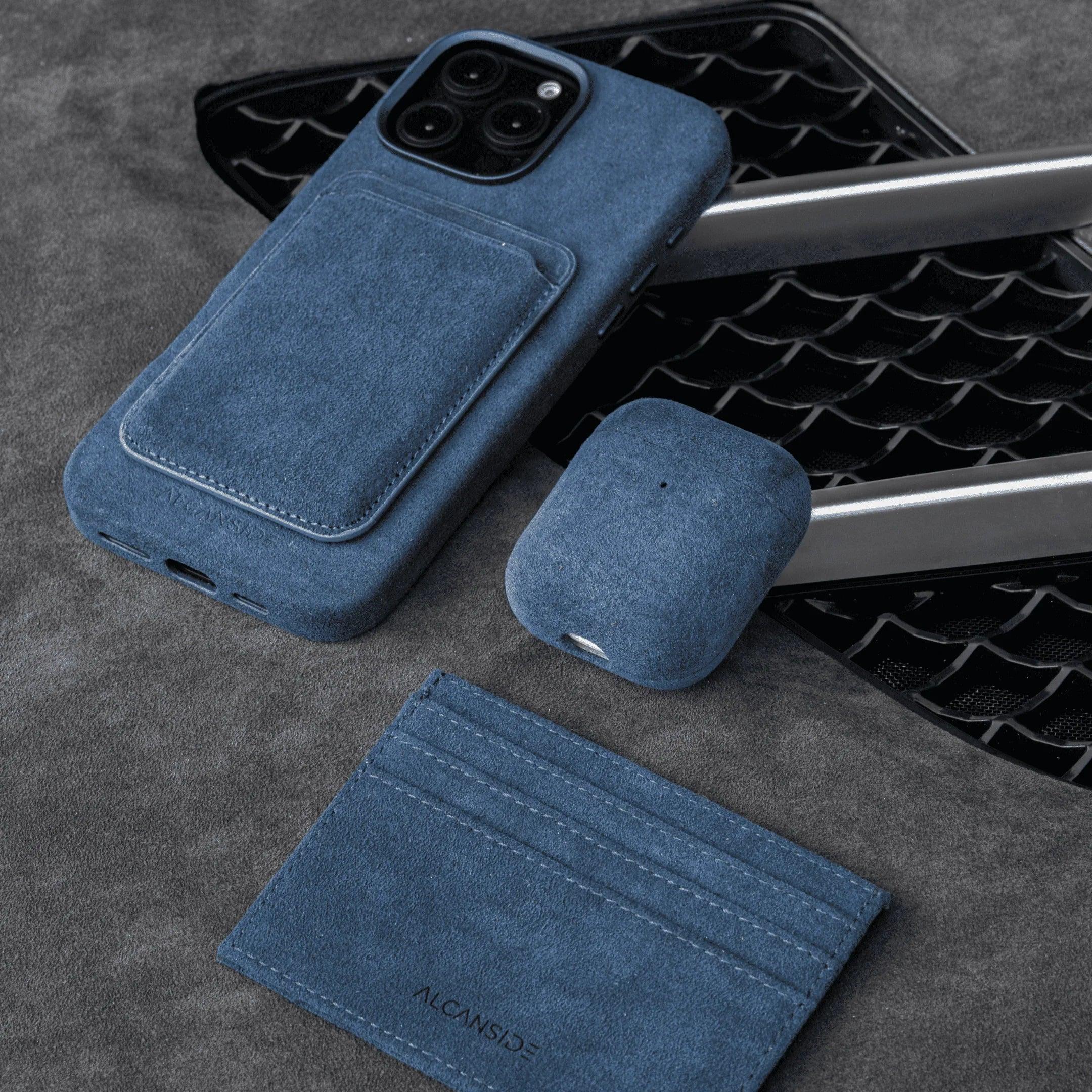 Alcantara MagSafe Wallet - Ocean Blue