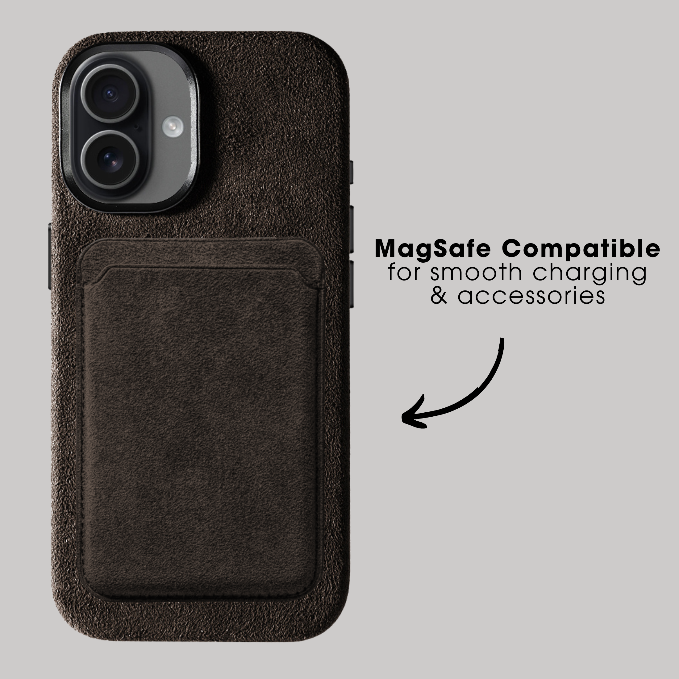 iPhone 17 - Alcantara Case - Chocolate Brown
