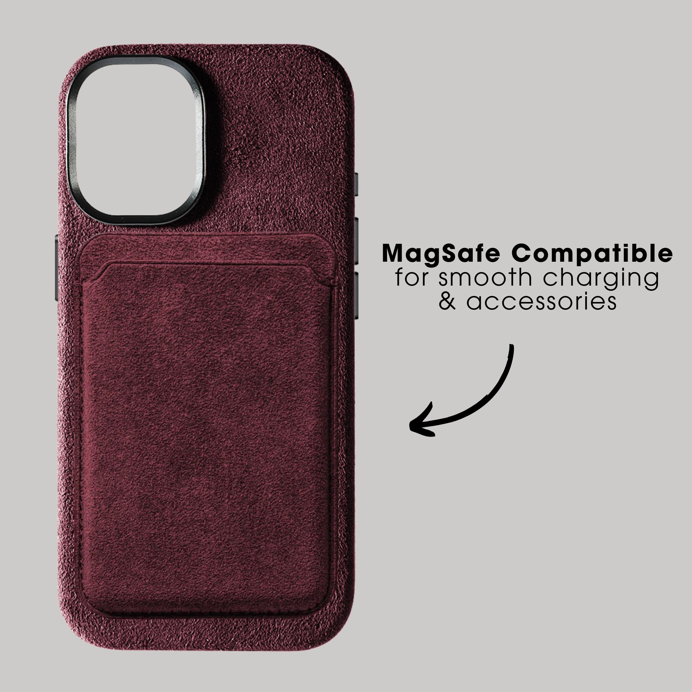 iPhone 17 - Alcantara Case - Wine Red