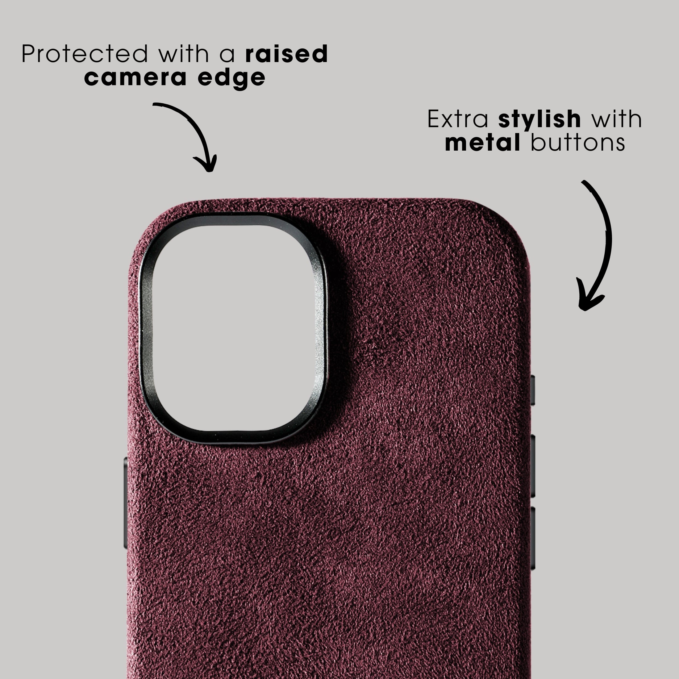 iPhone 17 - Alcantara Case - Wine Red
