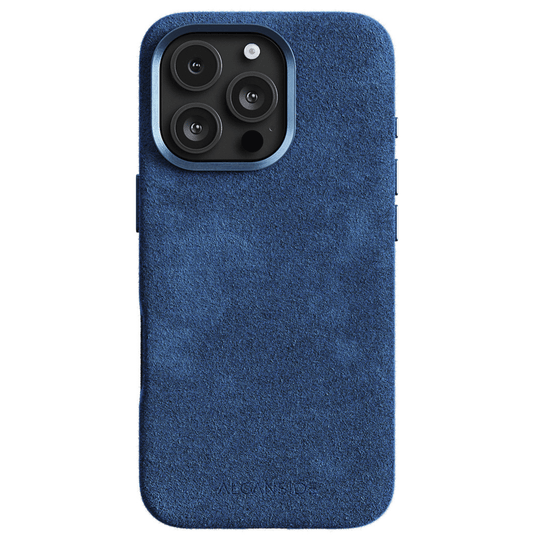 iPhone 16 Pro – Alcantara-Hülle – Meerblau