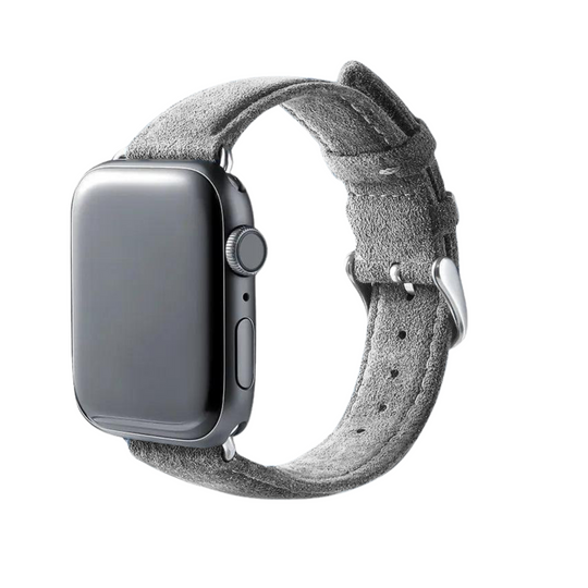 Alcantara Apple Watch Band With Buckle - Nardo Gray - 38/40/41/42mm