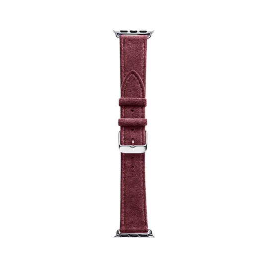 Alcantara Apple Watch Band With Buckle - Wine Red - 38/40/41/42mm