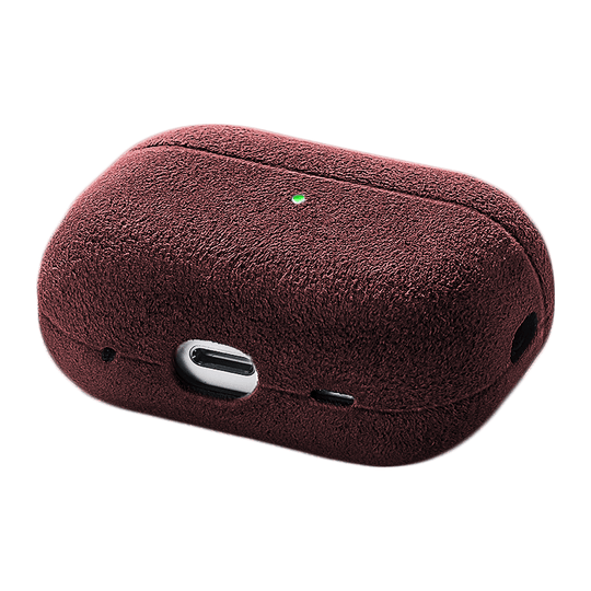 AirPods Pro (2e Generatie) Alcantara Hoesje - Rood