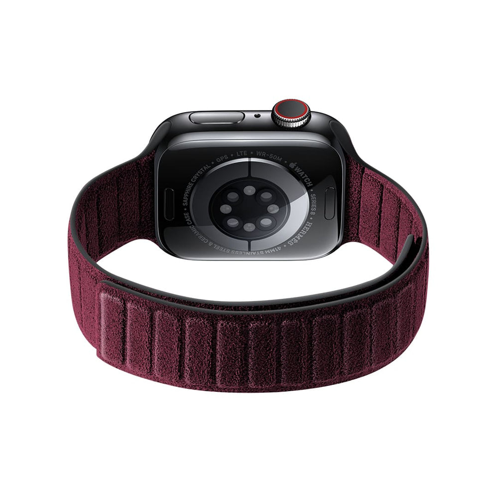 Alcantara Apple Watch Band - Red - 42/44/45/46mm & Ultra (49mm)