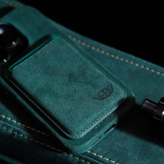 Donkervoort F22 - Alcantara MagSafe Wallet - Midnight Green - Alcanside