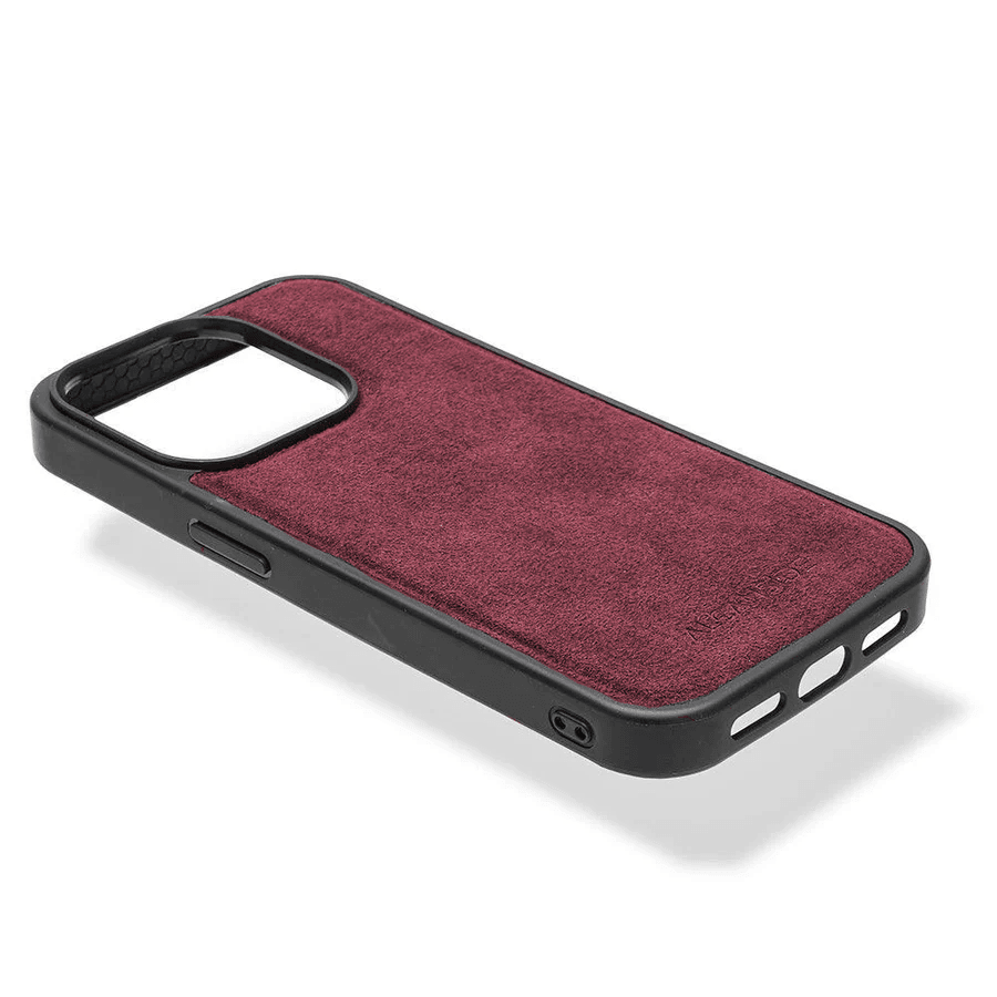 iPhone 13 - Alcantara Back Cover - Wine Red