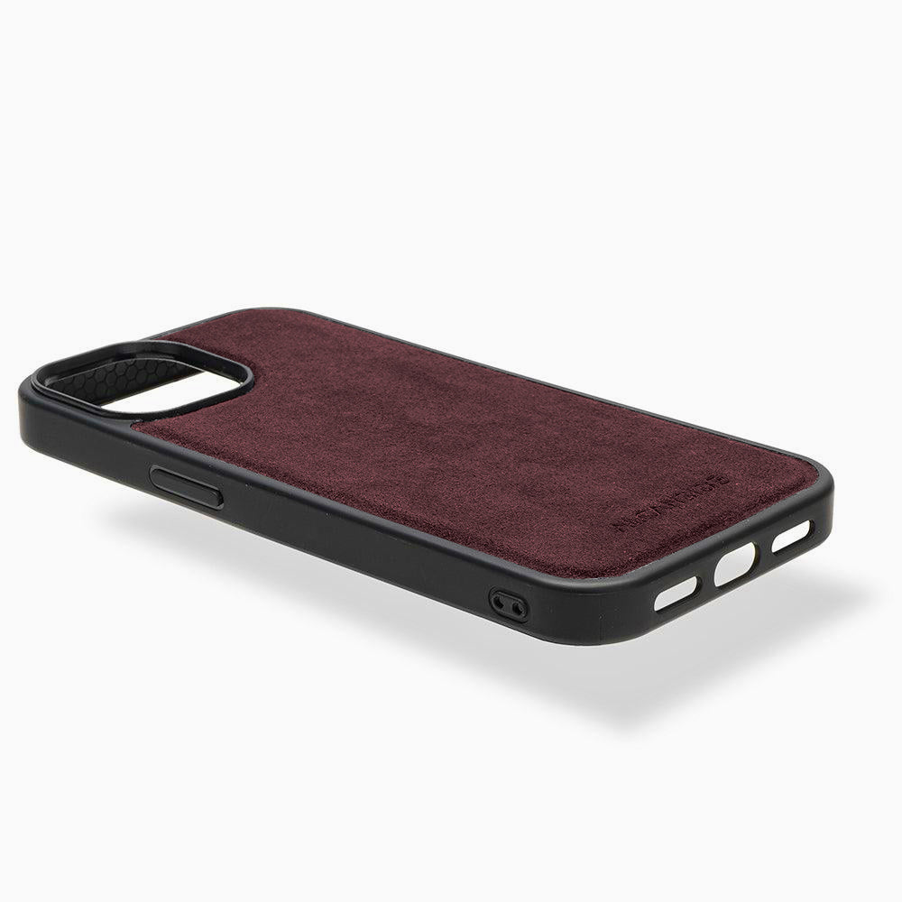 iPhone 16 - Alcantara Back Cover - Wine Red