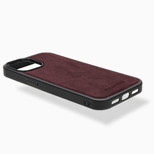 iPhone 16 Plus - Alcantara Back Cover - Wine Red