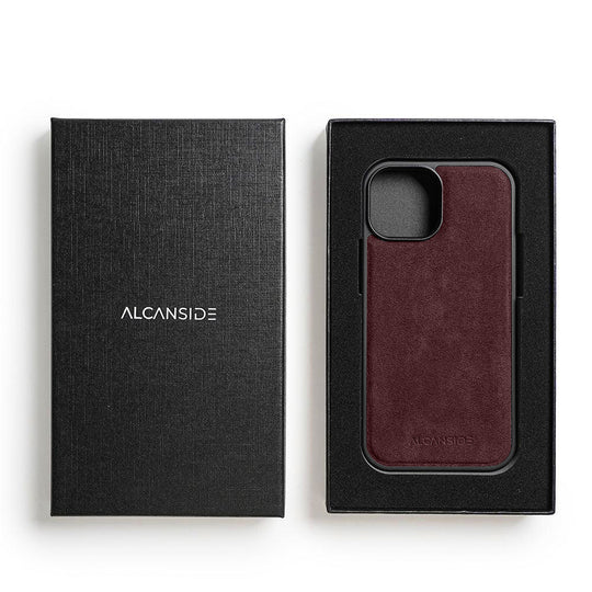 iPhone 15 - Alcantara Back Cover - Wine Red