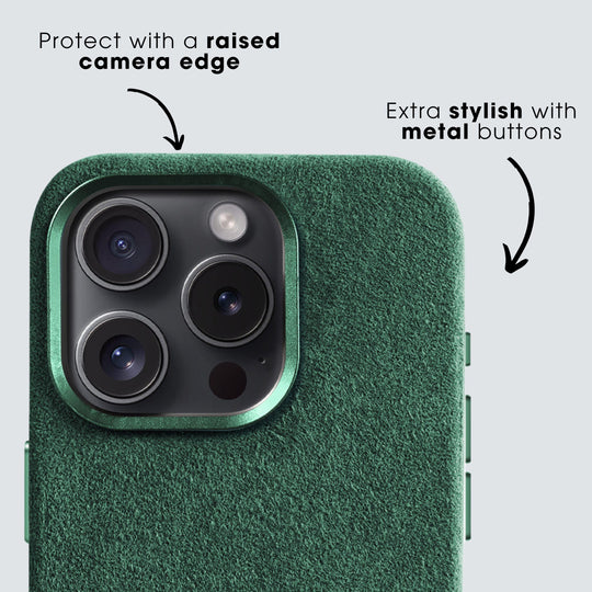 iPhone 13 Pro - Alcantara Case- Midnight Green - Alcanside