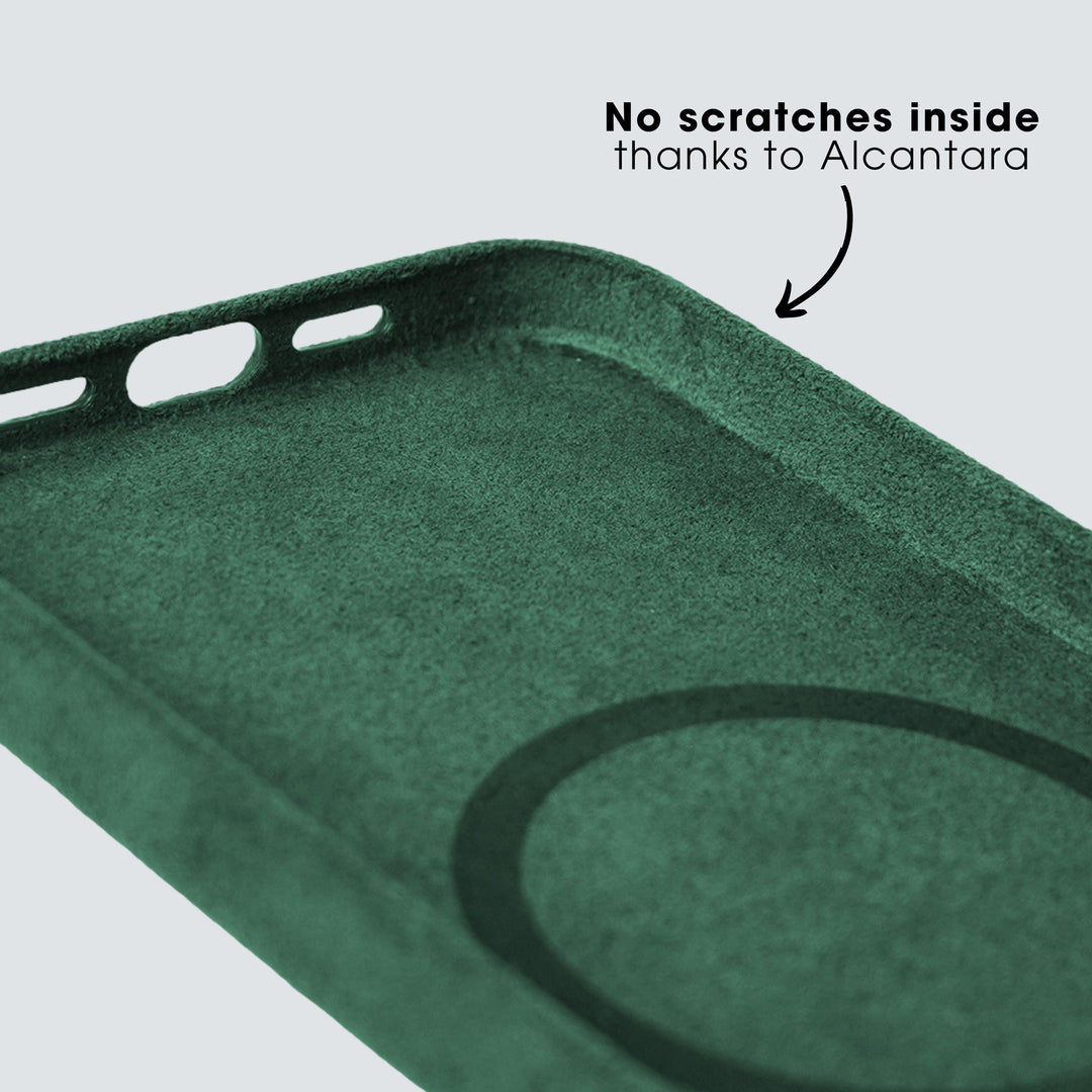 iPhone 12 Mini - Alcantara Case- Midnight Green - Alcanside