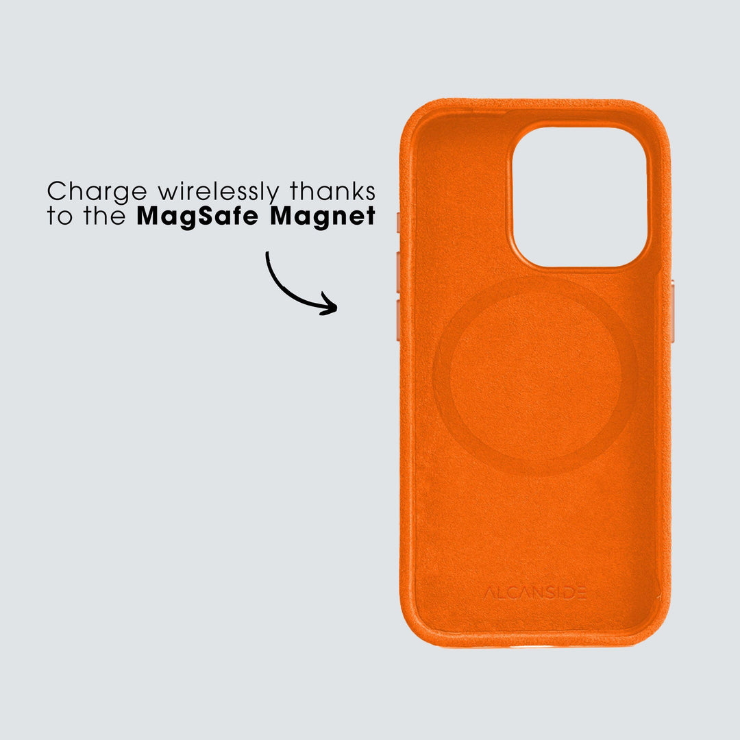 Limited Edition - iPhone 14 Plus - Alcantara Case - Orange - Alcanside