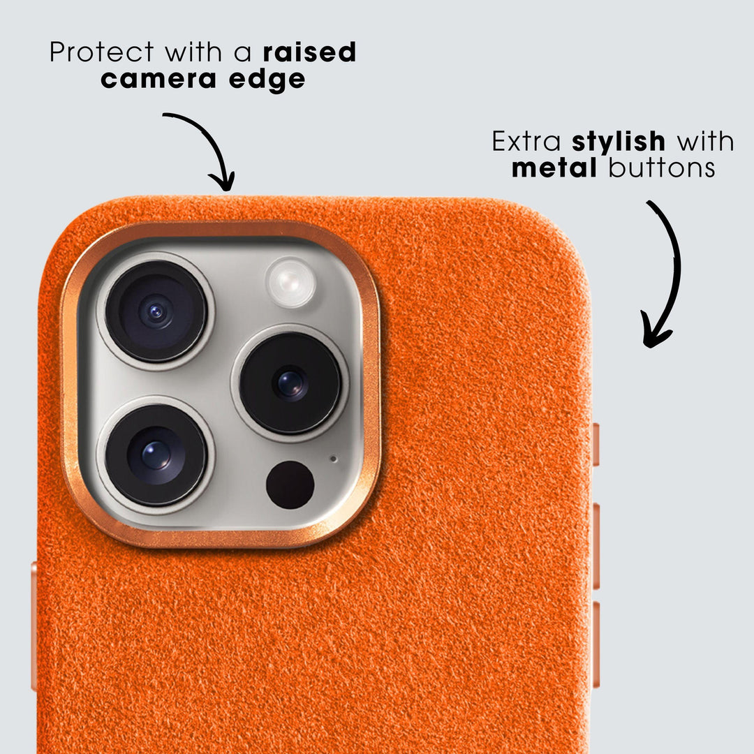 Limited Edition - iPhone 13 Pro Max - Alcantara Case - Orange - Alcanside