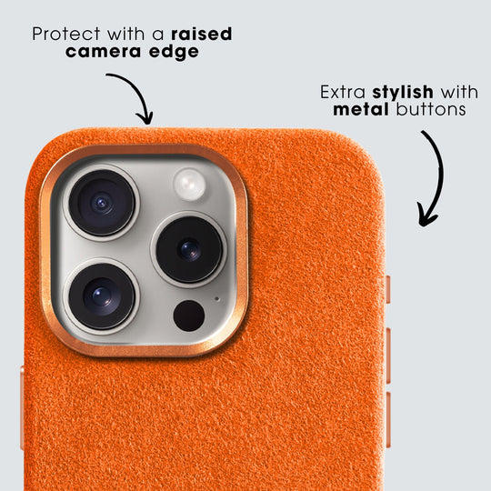 Limited Edition - iPhone 13 Pro - Alcantara Case - Orange - Alcanside