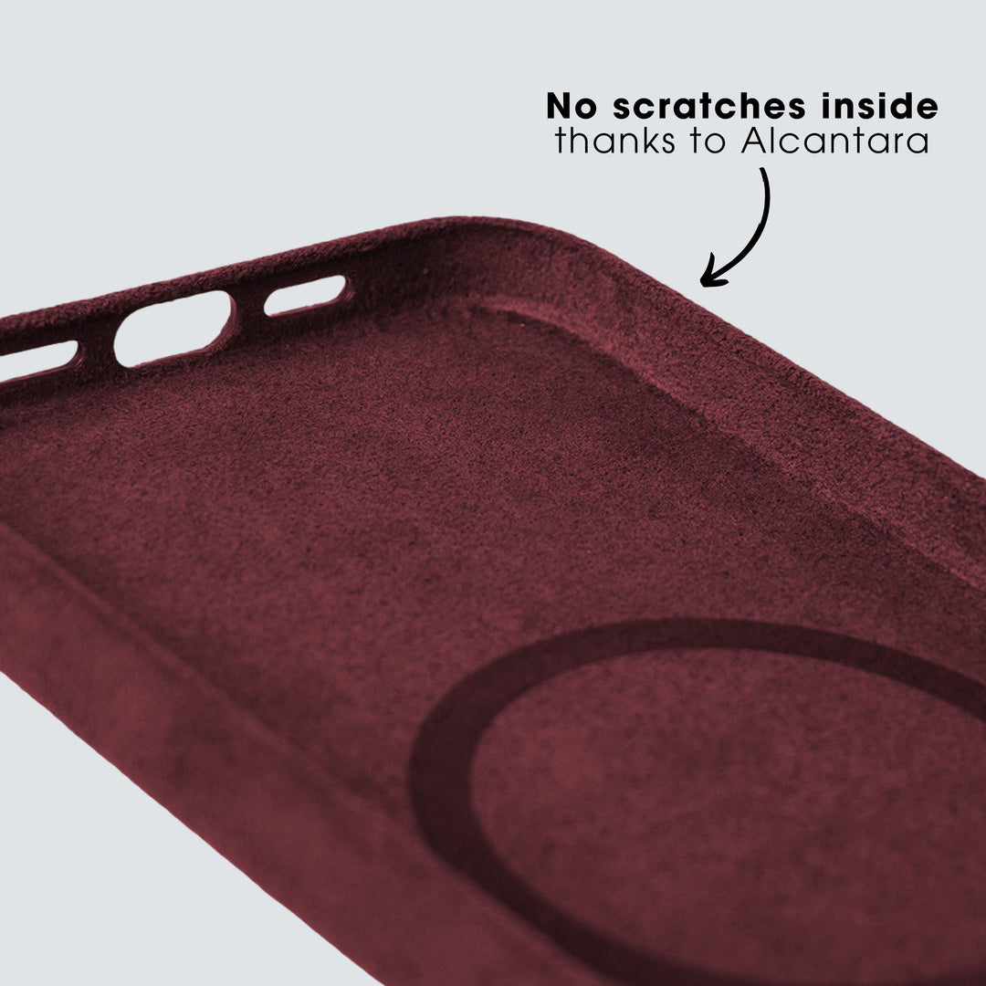 iPhone 15 Plus - Alcantara Case - Red - Alcanside