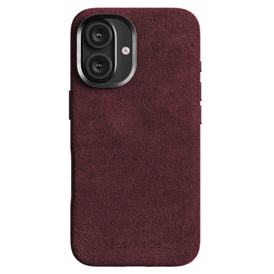 iPhone 16 Plus - Alcantara Case - Wine Red
