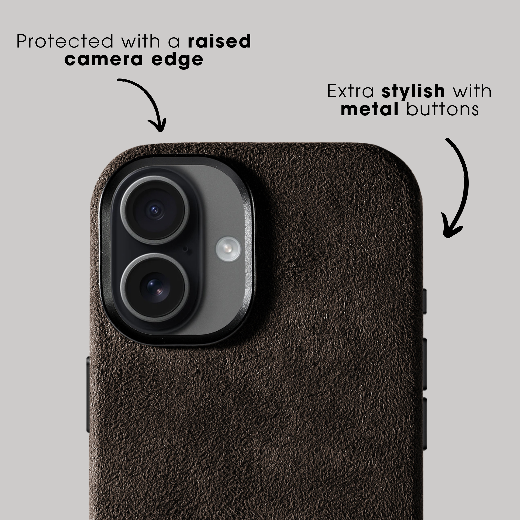 iPhone 17 - Alcantara Case - Chocolate Brown