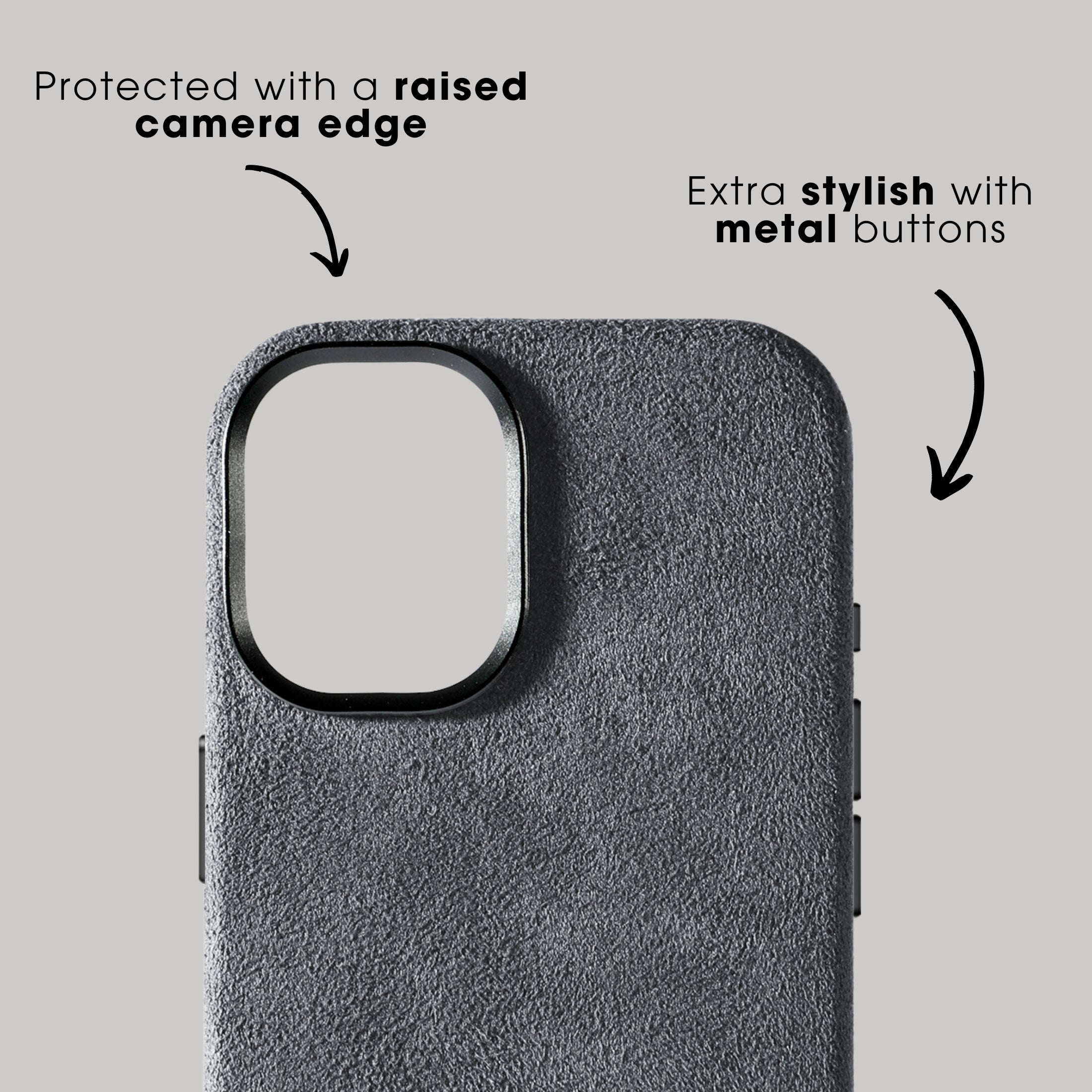 iPhone 17 - Alcantara Case - Nardo Gray