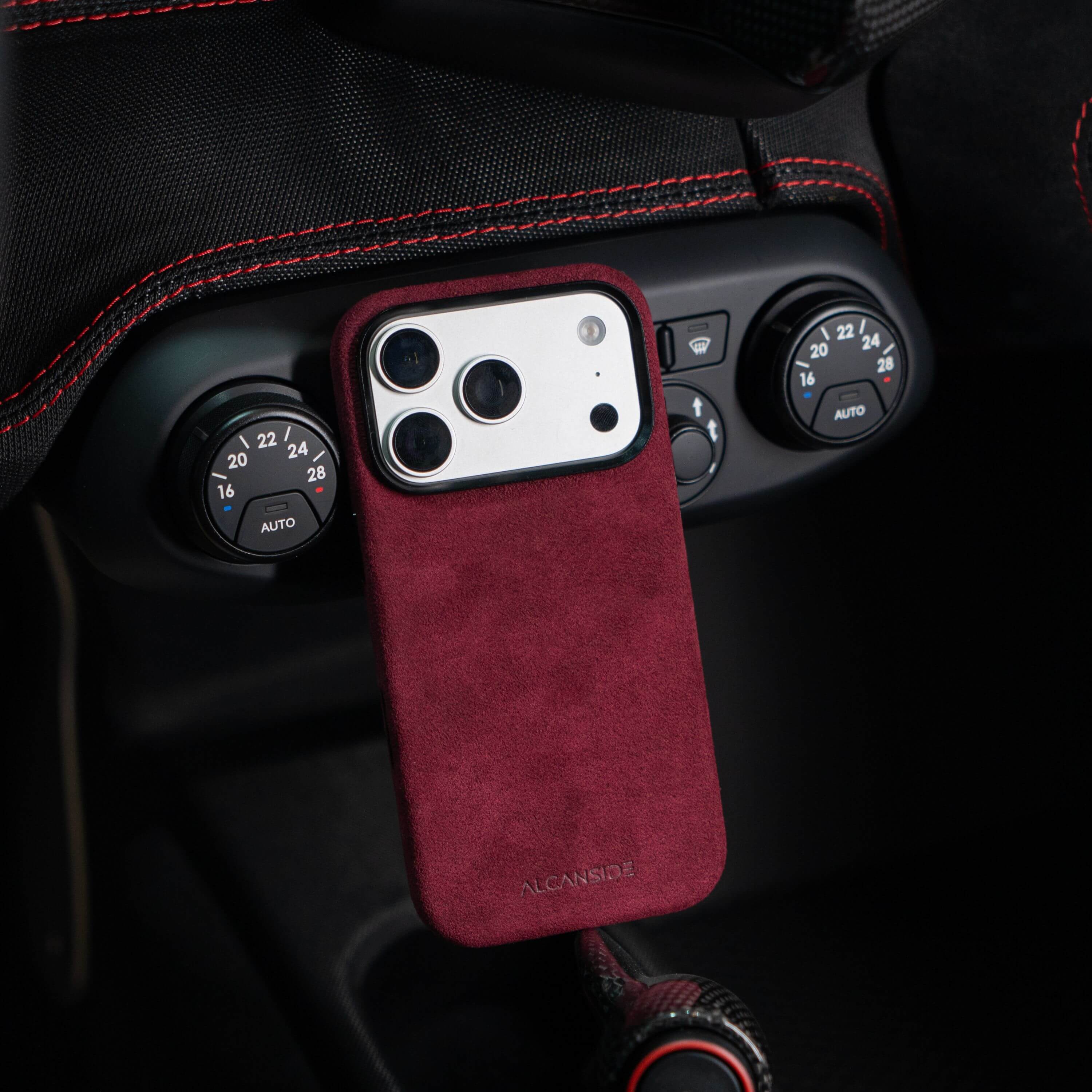 iPhone 17 Pro - Alcantara Case - Wine Red