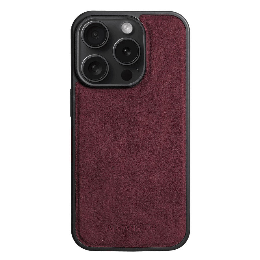 iPhone 15 Pro Max – Alcantara-Hülle mit MagSafe-Magnet – Rot